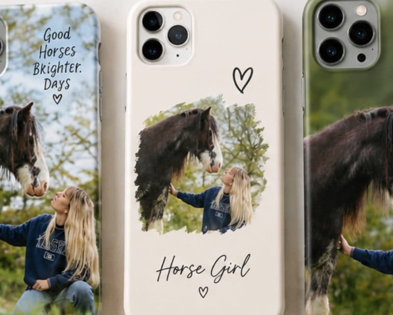 Coque de téléphone avec photo de cheval